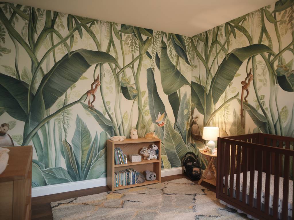 Papier peint jungle : une ambiance captivante pour une chambre d'enfant